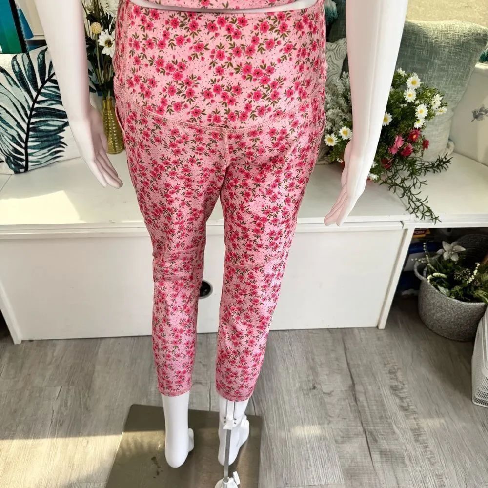 Evolution and Creation Pink Floral Leggings - Picture 2 of 6